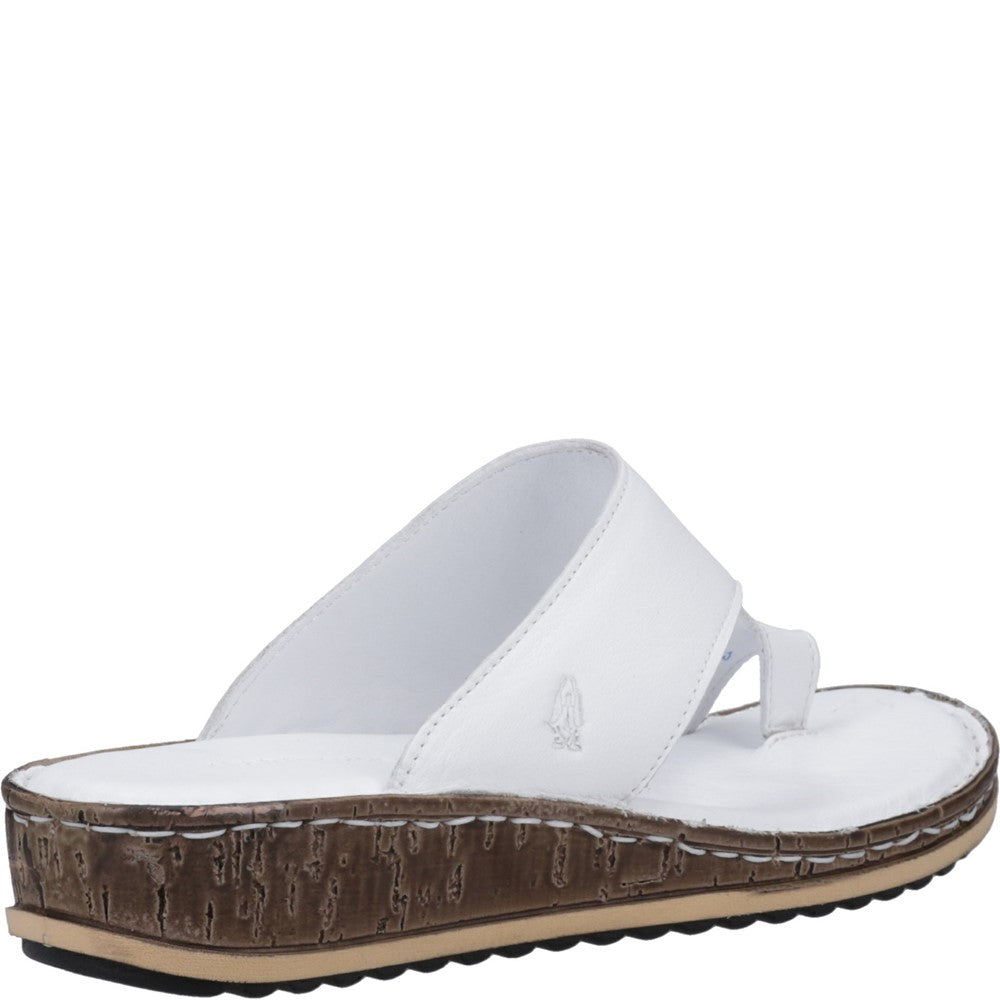 Womens Hush Puppies White Elissa Toepost Sandal Hush Puppies UK