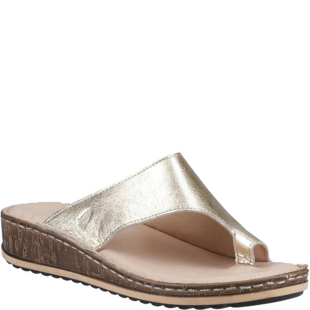 Sandal Ladies Summer Gold Hush Puppies Elissa Toepost Sandal