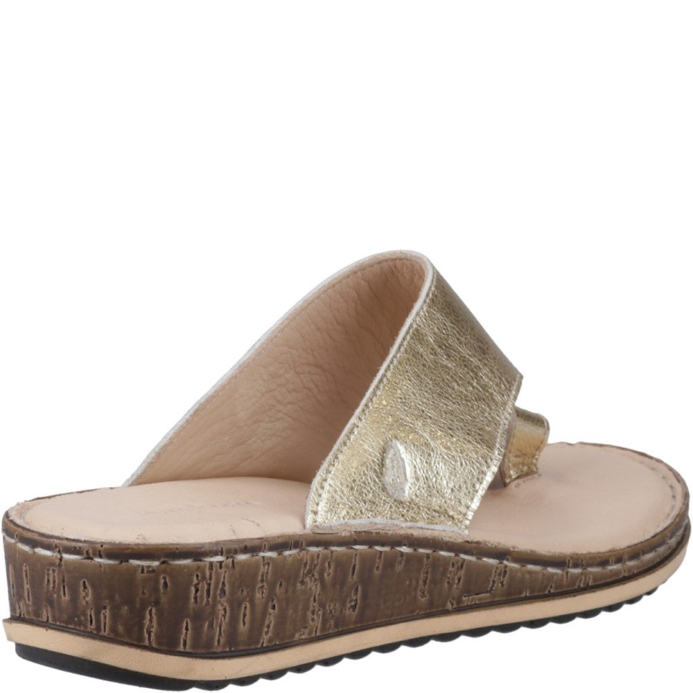 Sandal Ladies Summer Gold Hush Puppies Elissa Toepost Sandal