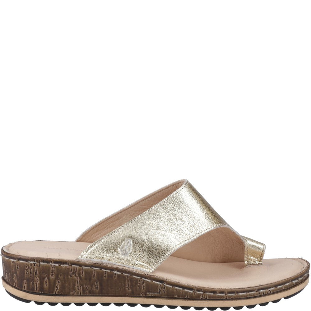 Sandal Ladies Summer Gold Hush Puppies Elissa Toepost Sandal