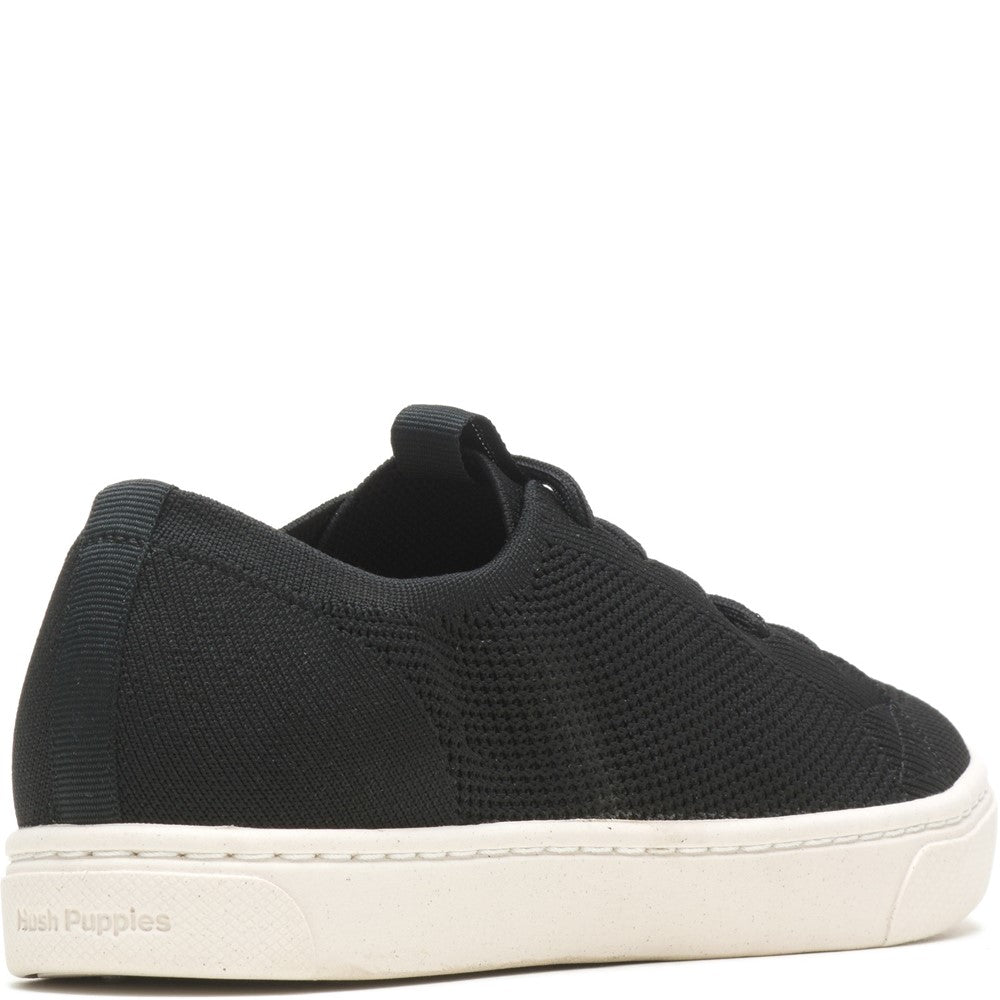 Ladies Sports Black/White Hush Puppies Good Sneaker
