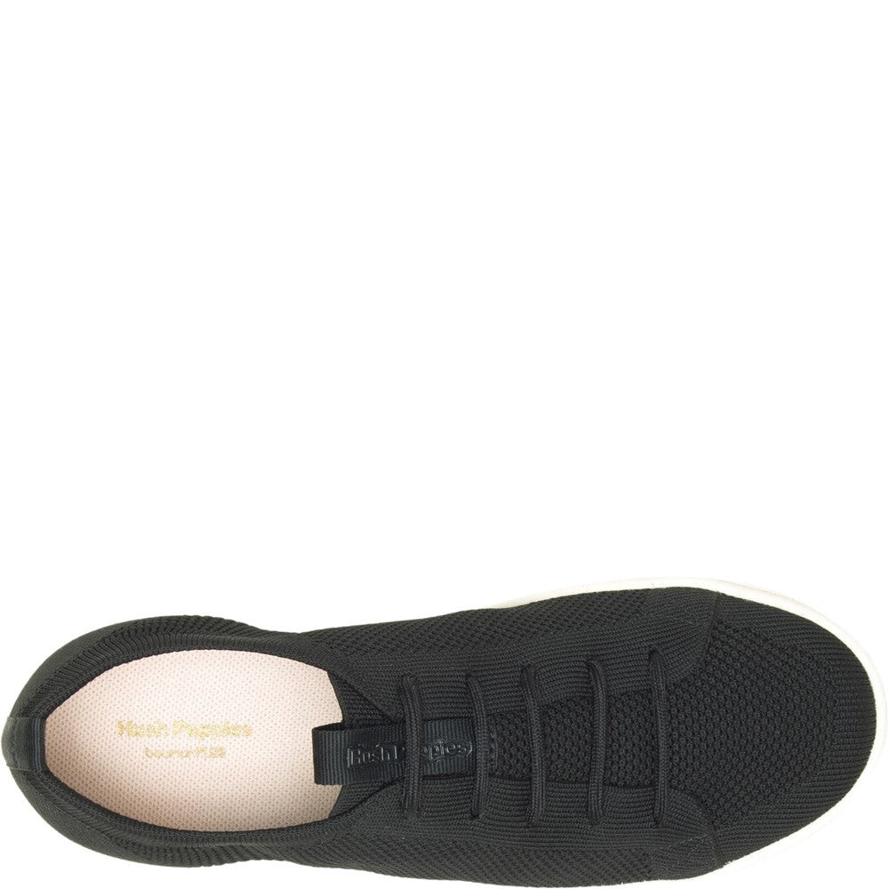 Ladies Sports Black/White Hush Puppies Good Sneaker