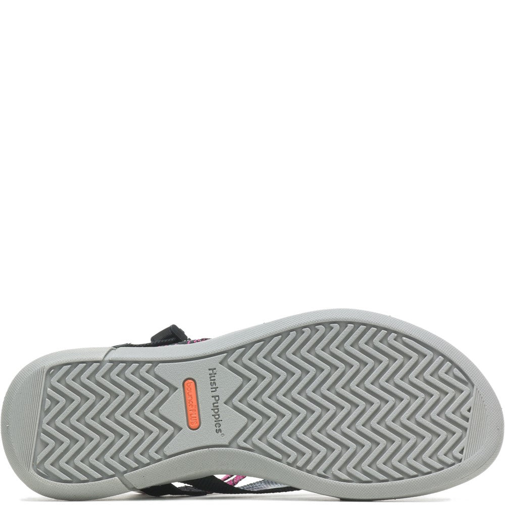 Sandal Ladies Summer Black Hush Puppies Good Toepost Sandal