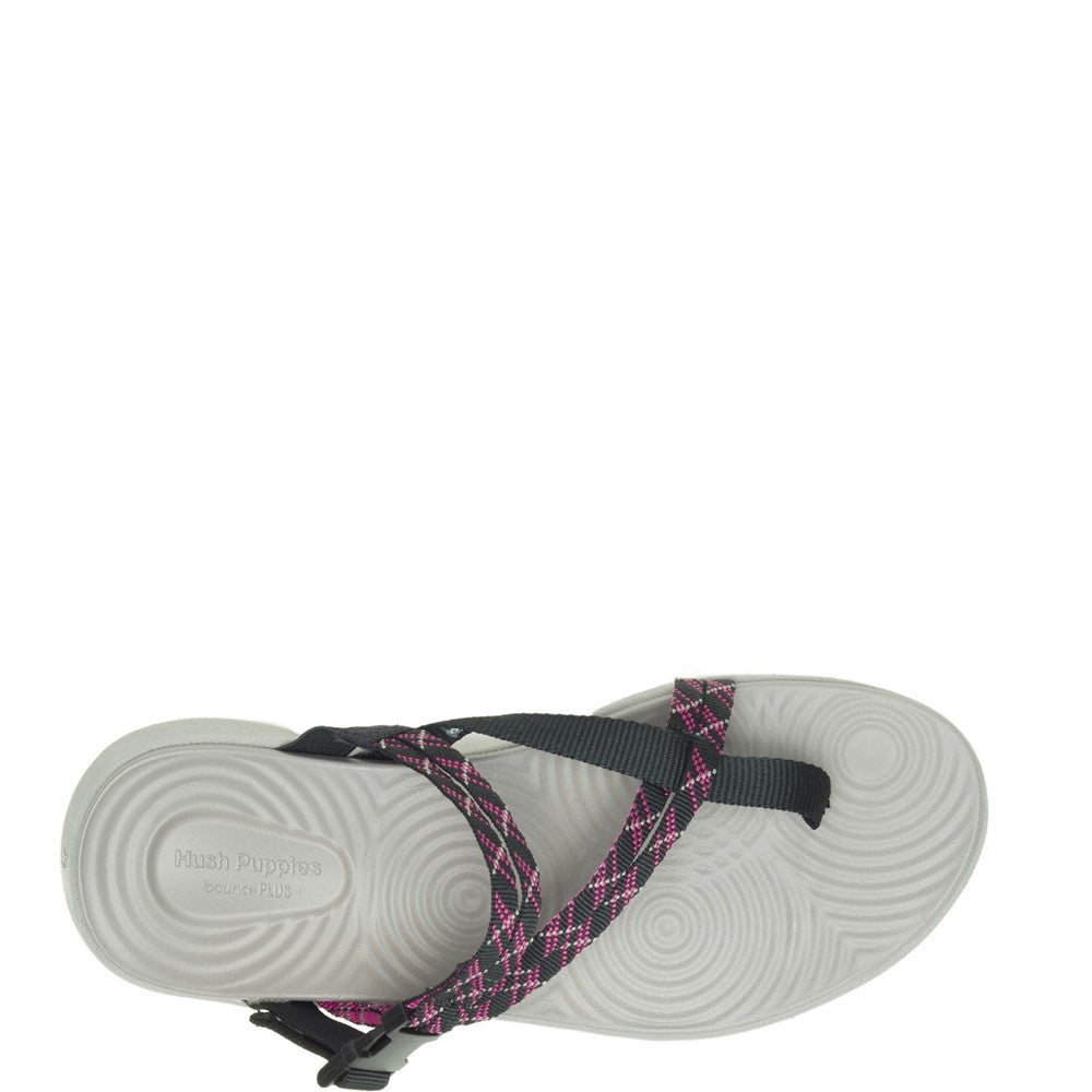 Sandal Ladies Summer Black Hush Puppies Good Toepost Sandal