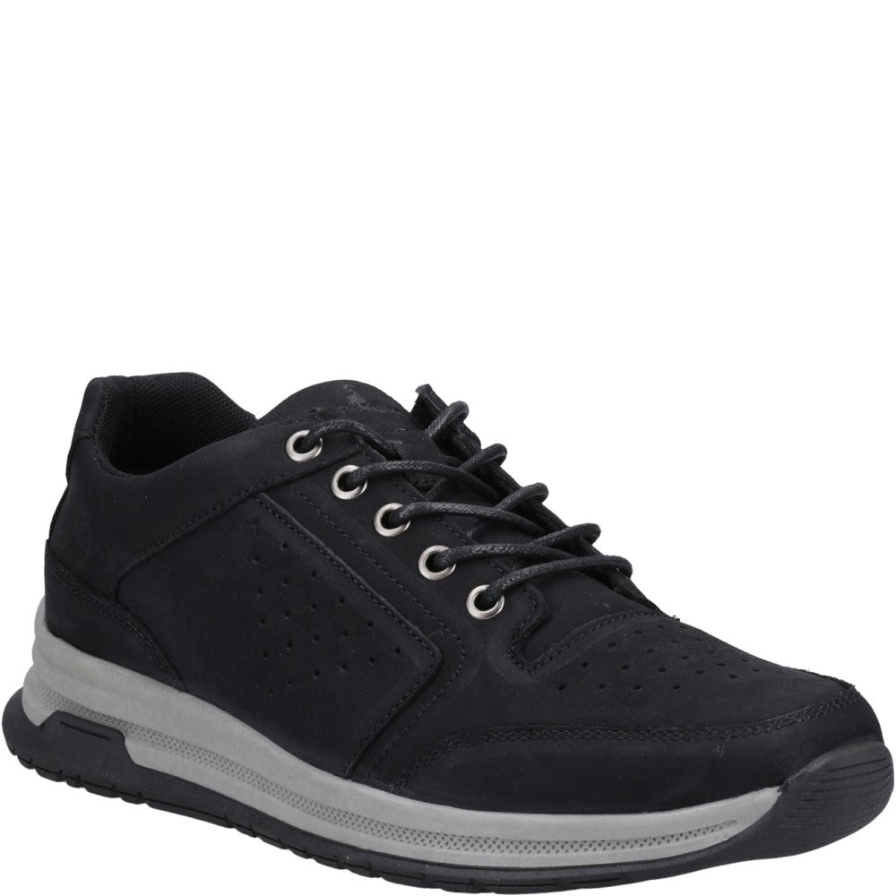 Mens Classic Lace Shoes Black Nubuck Hush Puppies Joseph Shoe