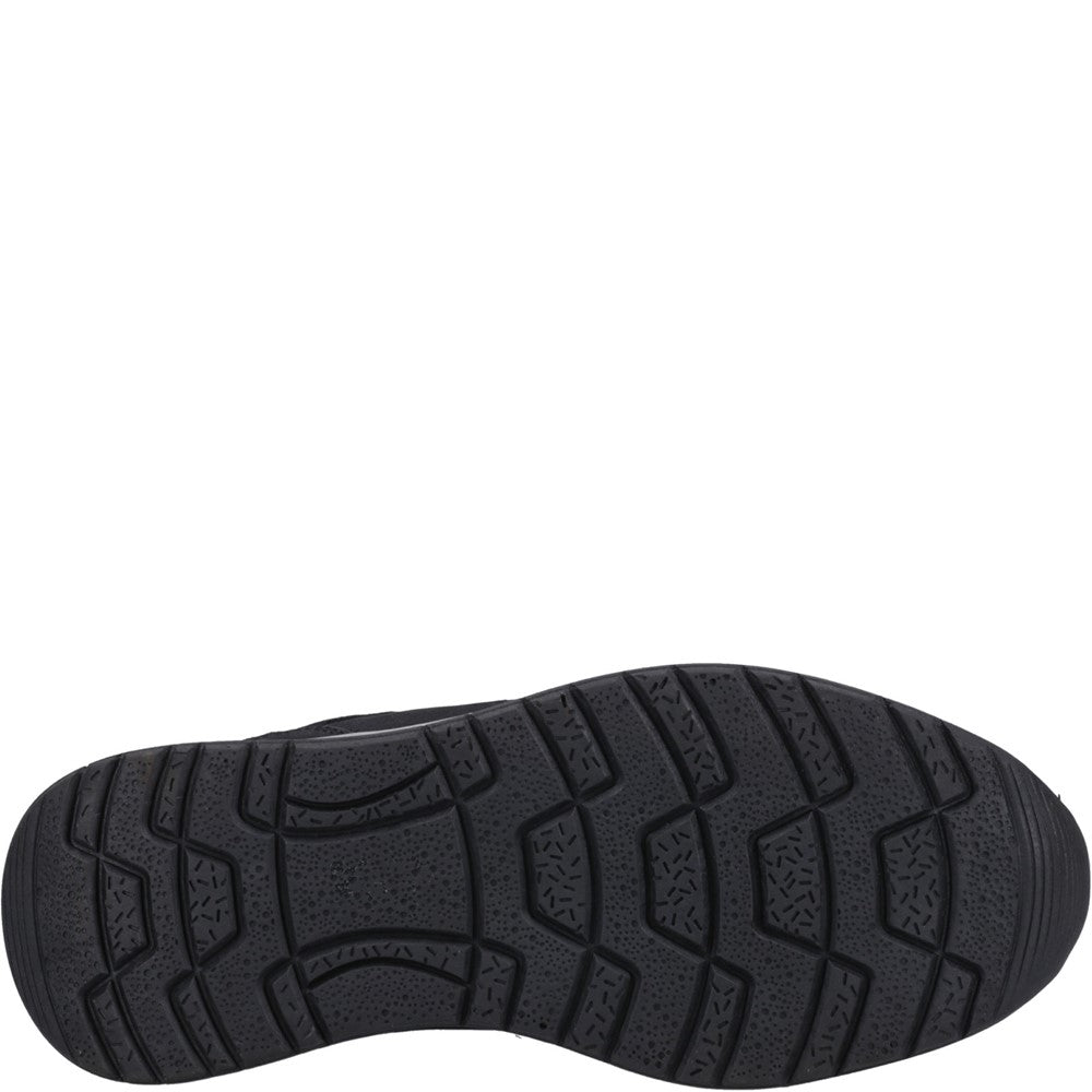 Mens Classic Lace Shoes Black Nubuck Hush Puppies Joseph Shoe