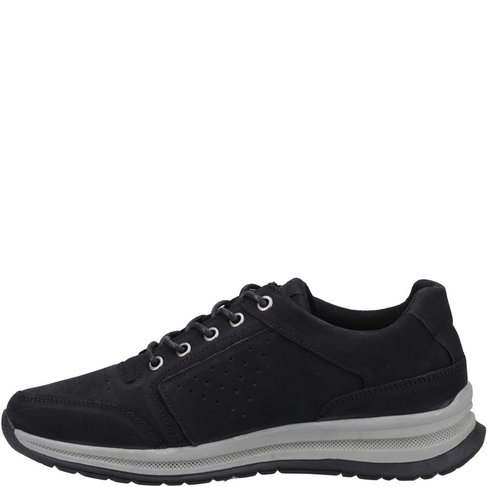 Mens Classic Lace Shoes Black Nubuck Hush Puppies Joseph Shoe