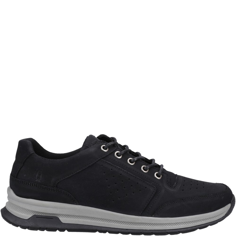 Mens Classic Lace Shoes Black Nubuck Hush Puppies Joseph Shoe
