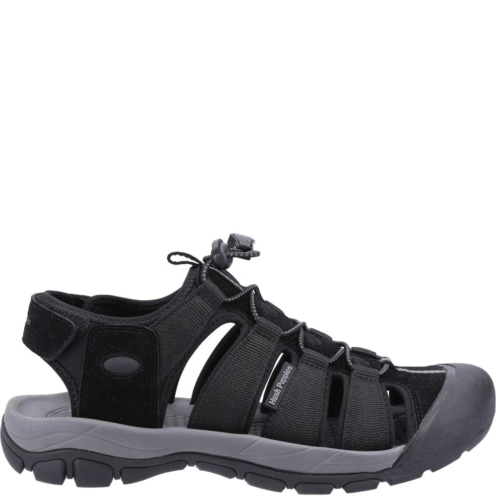 Sandal Mens Summer Black Hush Puppies Peru Sandal