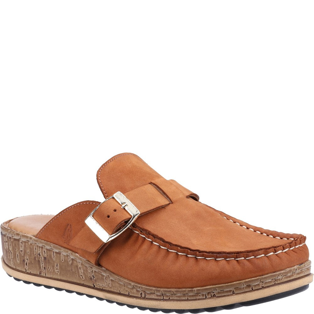 Sandal Ladies Summer Tan Nubuck Hush Puppies Sorcha Mule Sandal