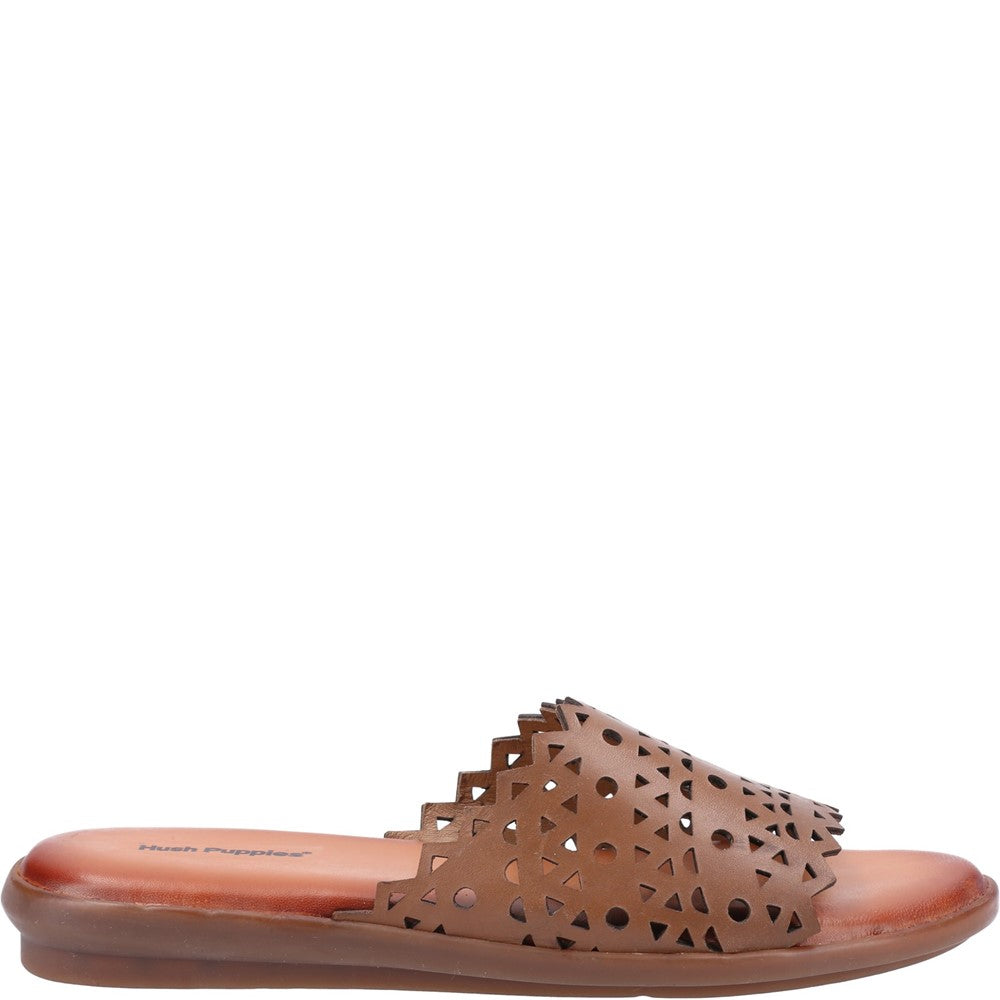 Sandal Ladies Summer Tan Hush Puppies Bryony Mule Sandal