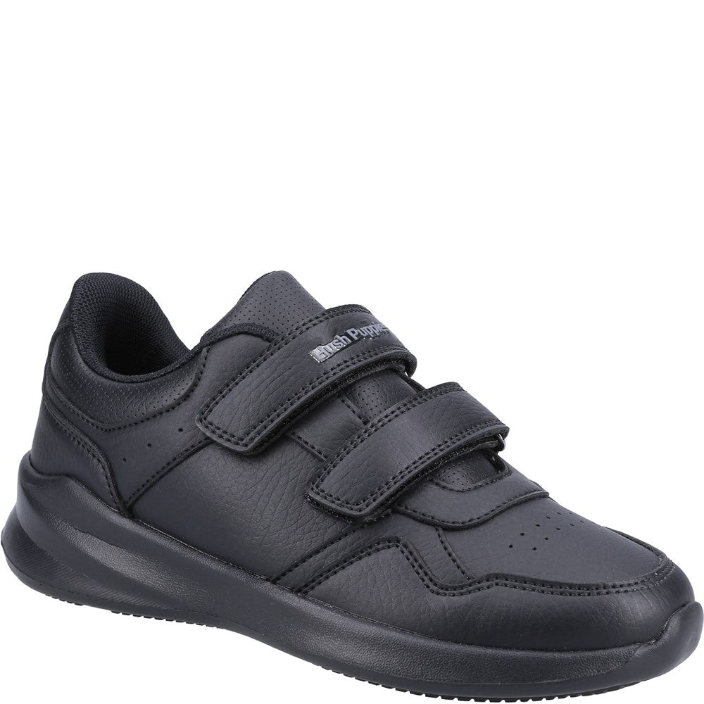 Unisex BTS Black Hush Puppies Marling Easy Senior Shoes