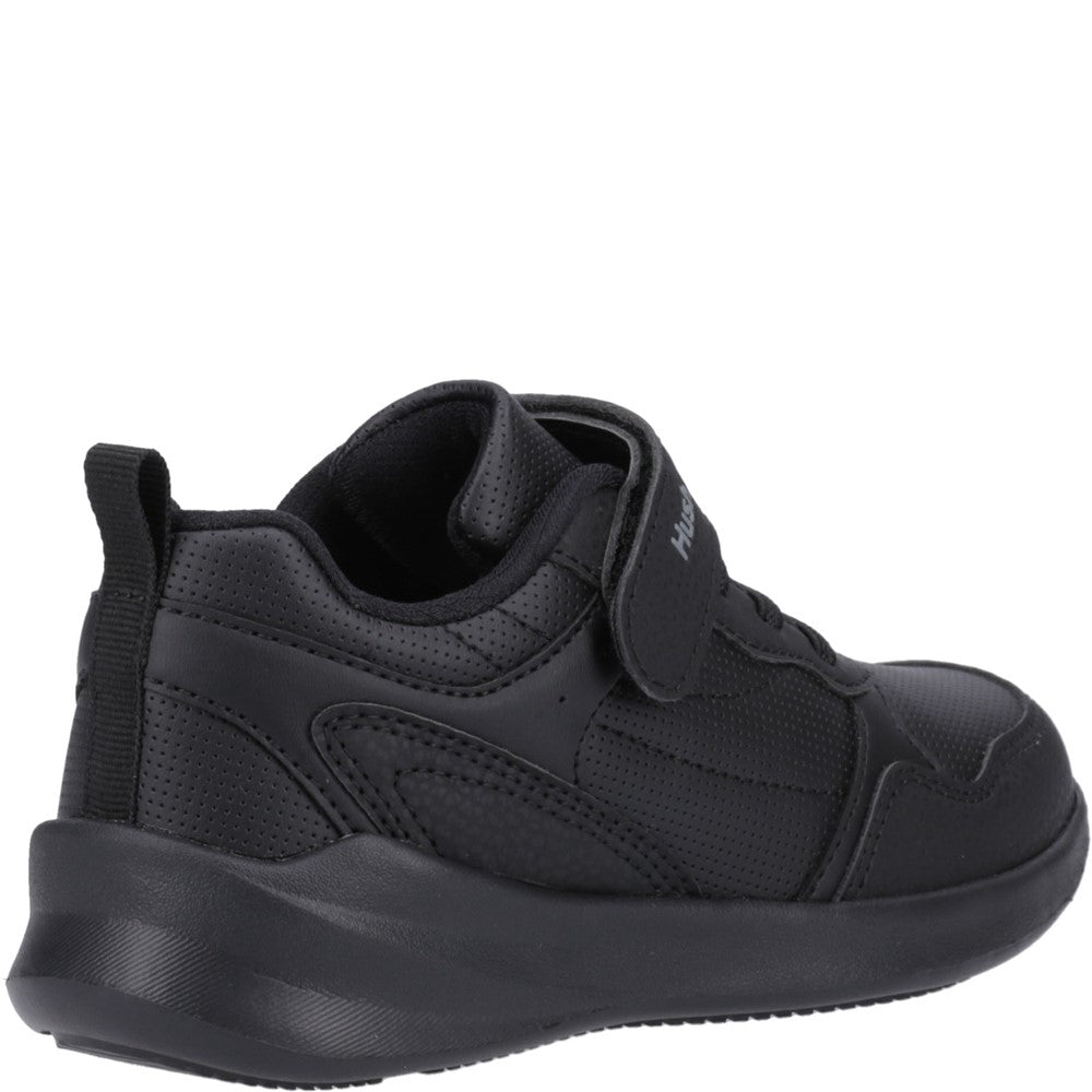 Unisex BTS Black Hush Puppies Marling Bungee Lace Junior Shoe