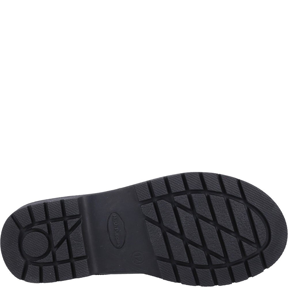 Girls BTS FLFR Black Hush Puppies Polly Junior