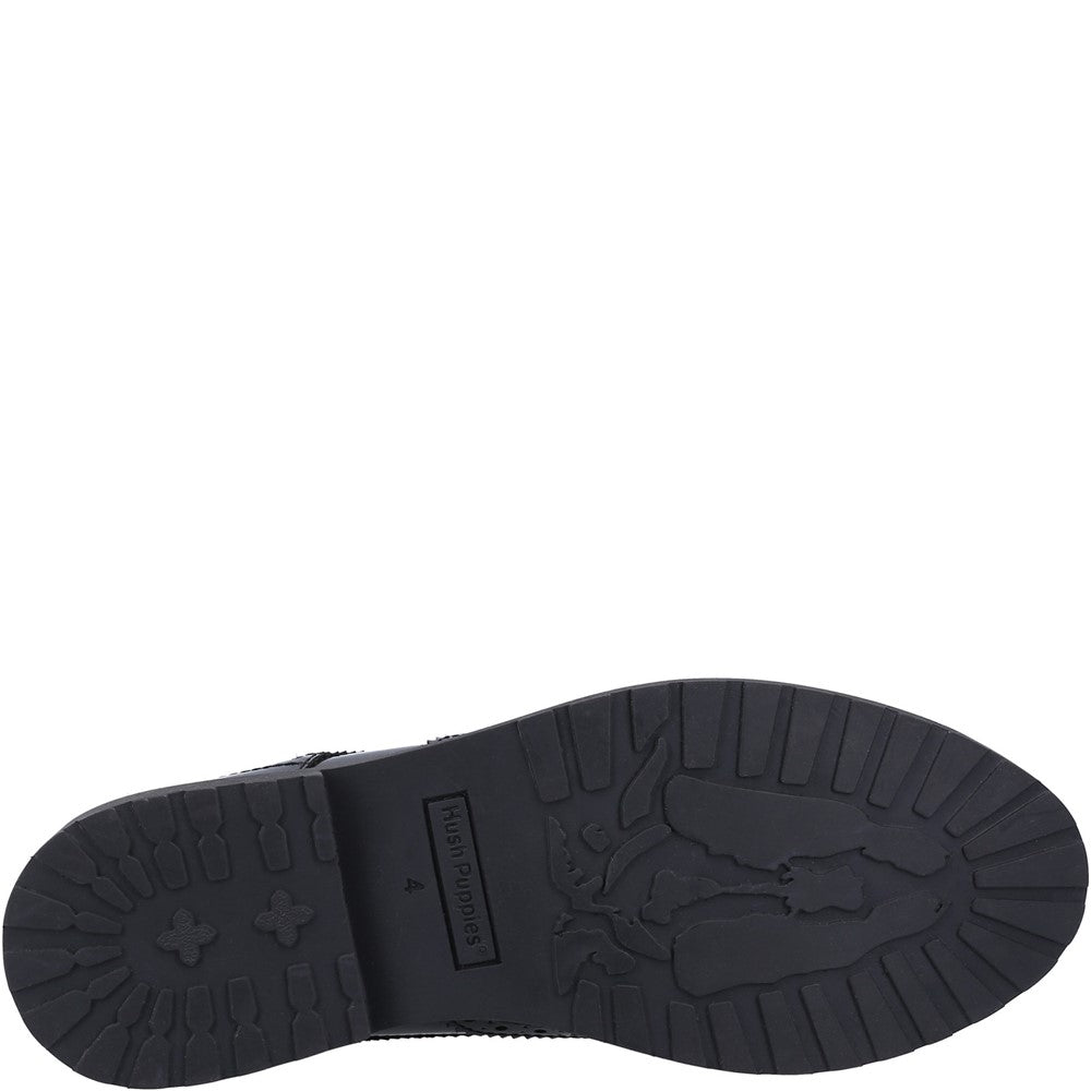 Lace Ladies Shoes Black Hush Puppies Verity Brogue