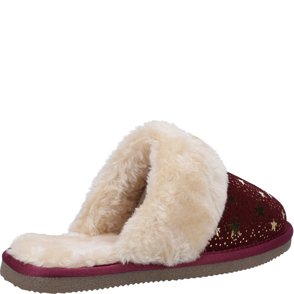 Classic Ladies Slippers Red Hush Puppies Arianna Star Slipper