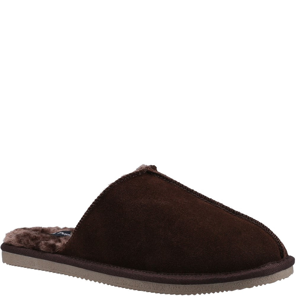 Classic Mens Slippers Brown Hush Puppies Coady Slipper