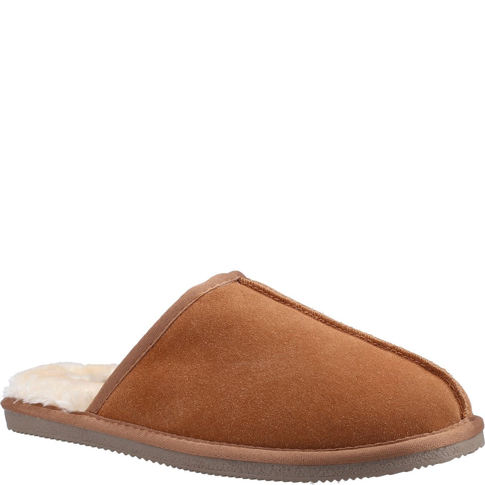 Classic Mens Slippers Tan Hush Puppies Coady Slipper
