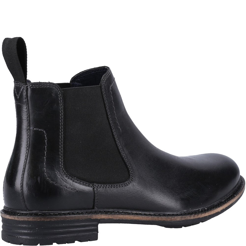 Mens Boots Black Hush Puppies Justin Chelsea Boot