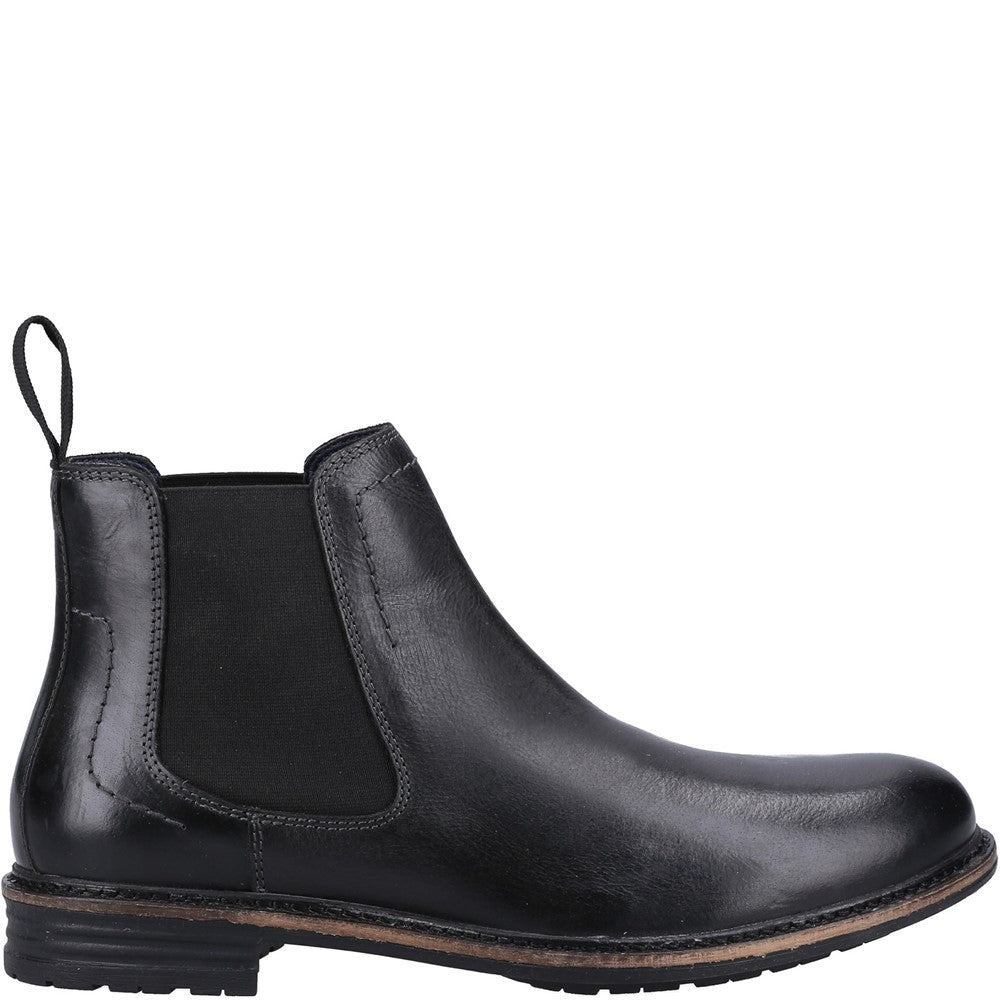 Mens Boots Black Hush Puppies Justin Chelsea Boot