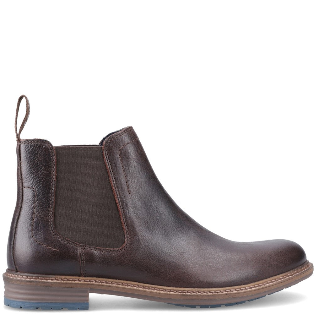 Mens Boots Chocolate Hush Puppies Justin Chelsea Boot