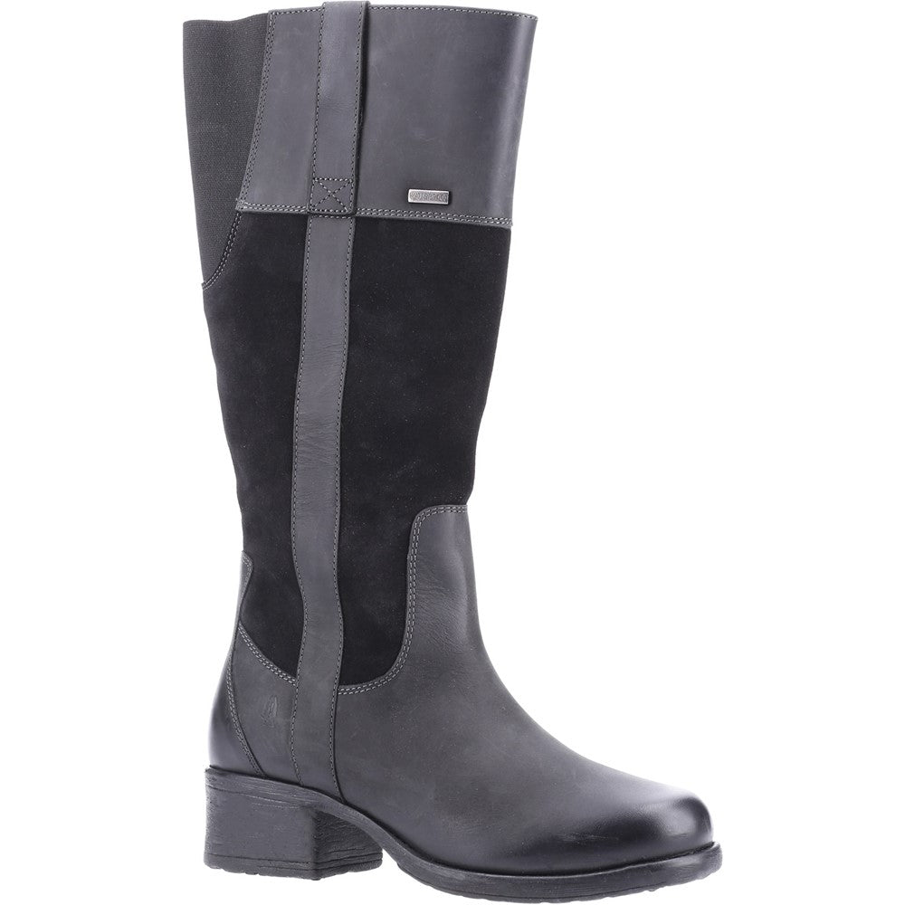 Ladies Long Boots Black Hush Puppies Samara Boot