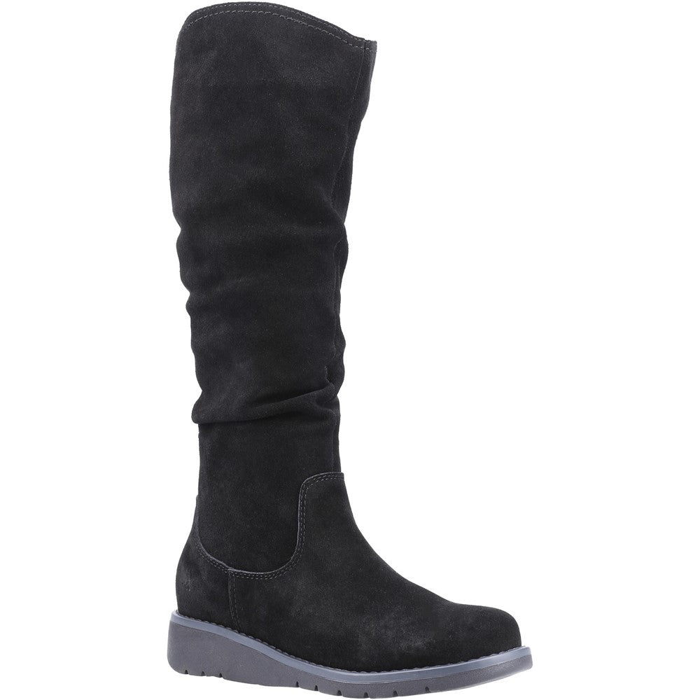 Ladies Long Boots Black Hush Puppies Lucinda Boot