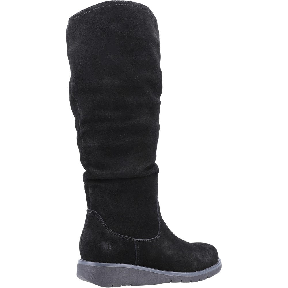 Ladies Long Boots Black Hush Puppies Lucinda Boot