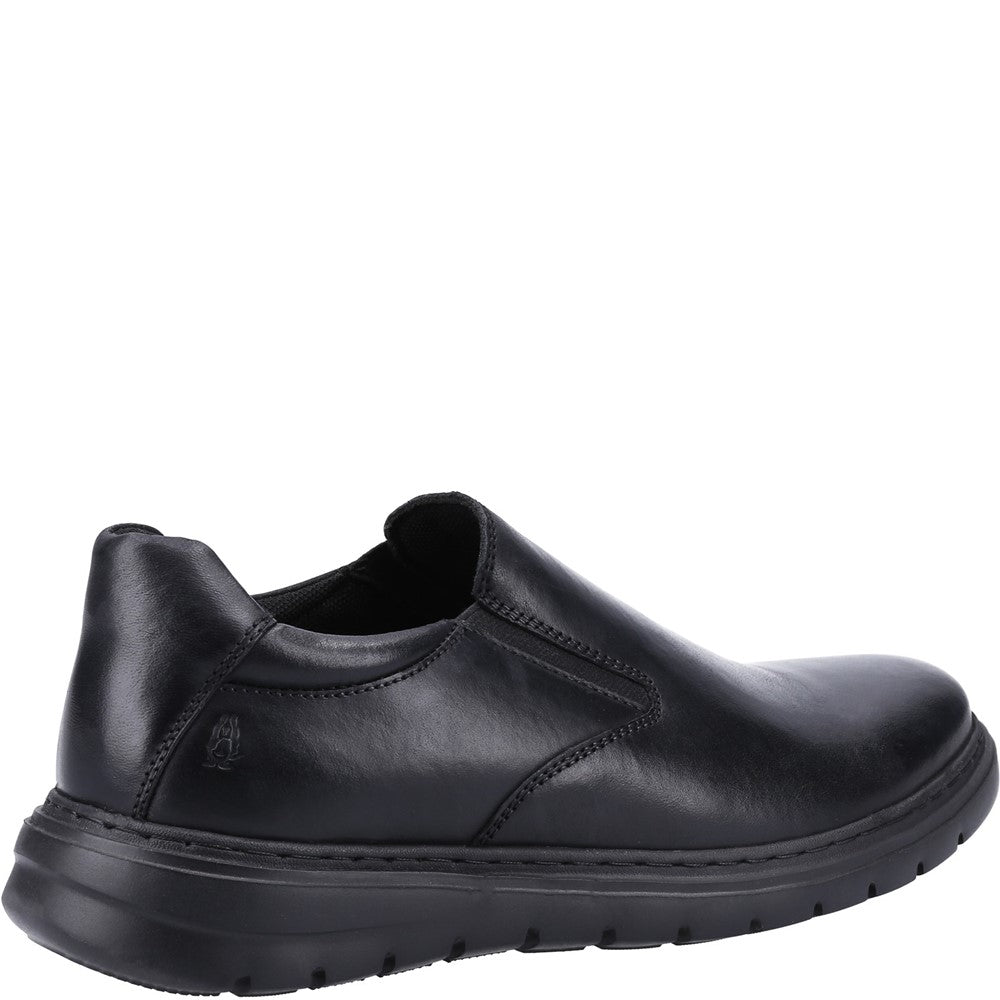 Mens Classic Slip On Shoes Black Hush Puppies Trent Shoe