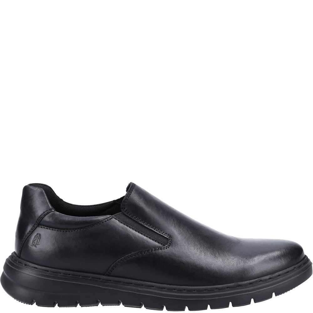 Mens Classic Slip On Shoes Black Hush Puppies Trent Shoe