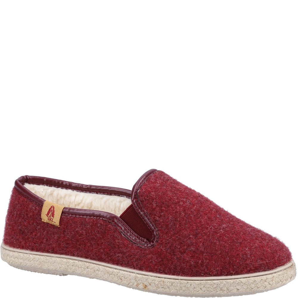 Classic Ladies Slippers Red Hush Puppies Recycled Cosy Slipper