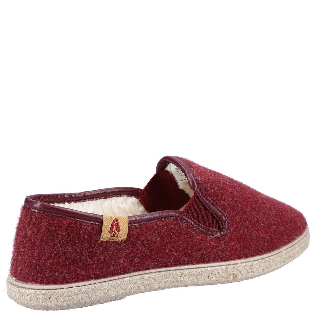 Classic Ladies Slippers Red Hush Puppies Recycled Cosy Slipper