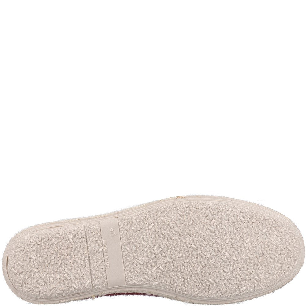 Classic Ladies Slippers Red Hush Puppies Recycled Cosy Slipper