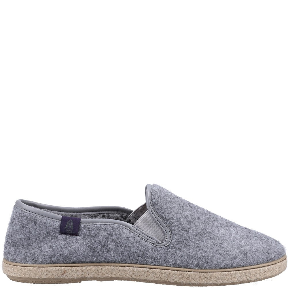 Classic Ladies Slippers Grey Hush Puppies Recycled Cosy Slipper
