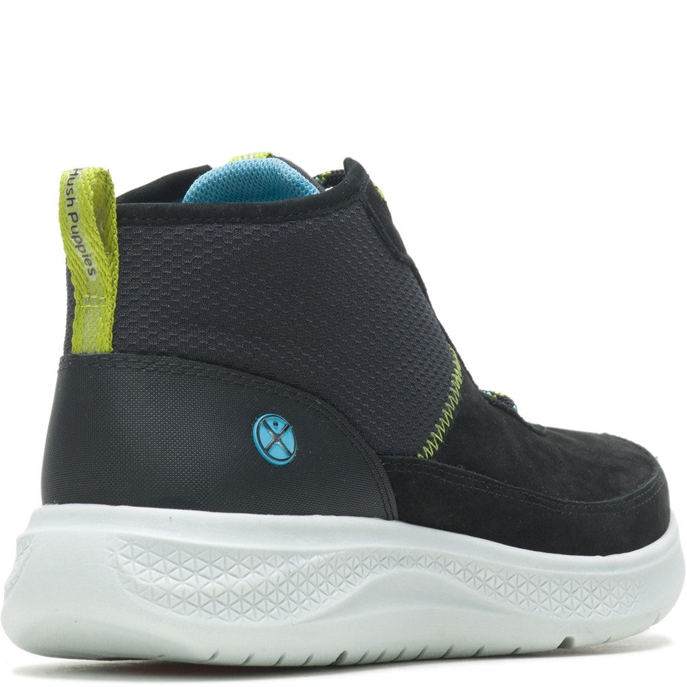Ladies Sports Black/White Hush Puppies Elevate Chukka