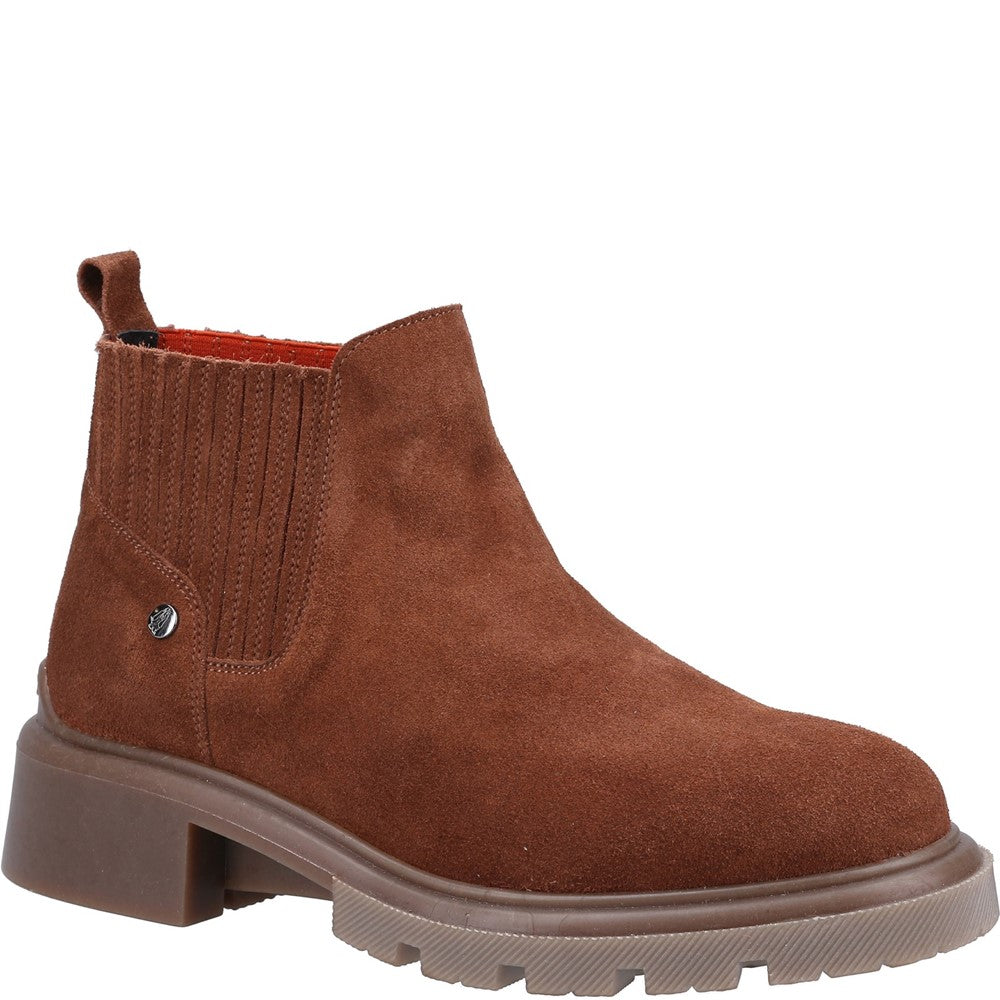 Ladies Ankle Boots Tan Hush Puppies Rita Low Chelsea Boot