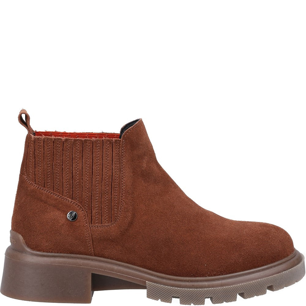 Ladies Ankle Boots Tan Hush Puppies Rita Low Chelsea Boot