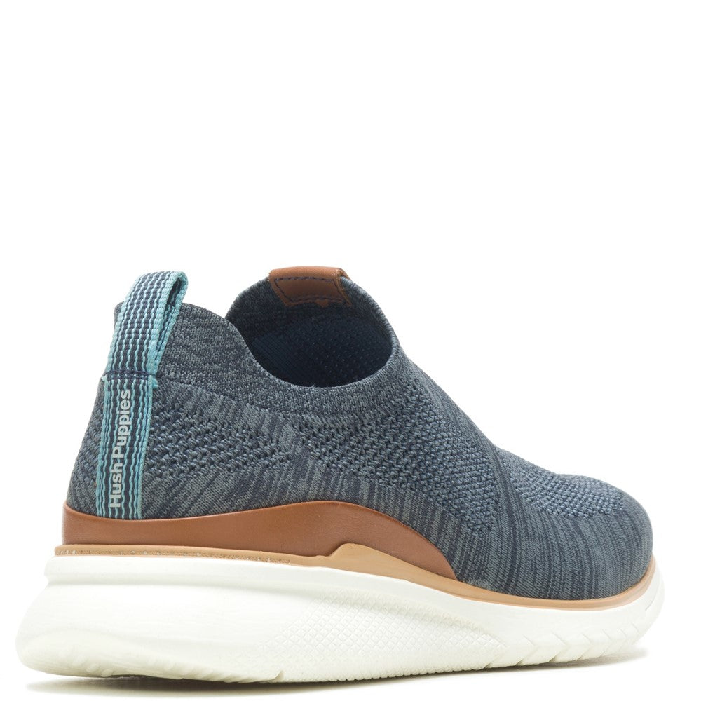 Mens Formal Slip On Shoes Navy Hush Puppies Advance Shoe