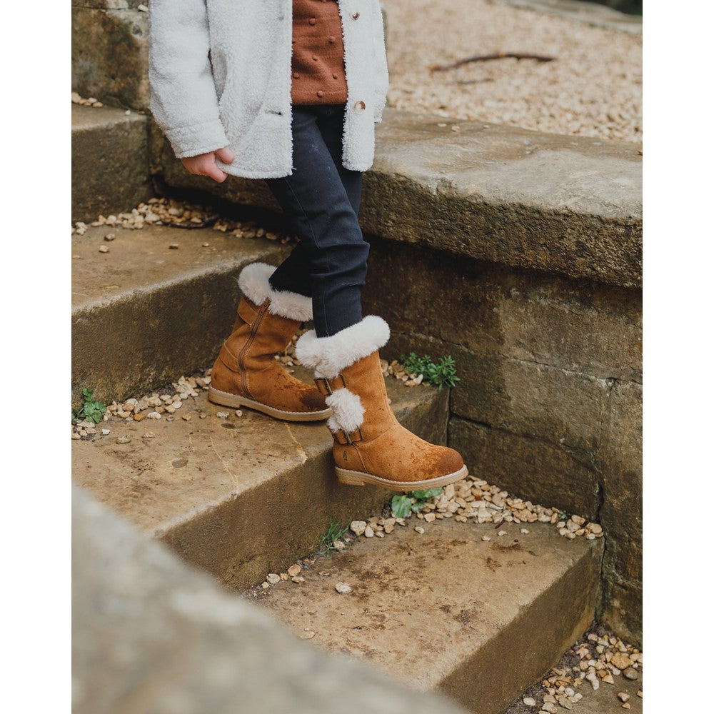 Girls Boots Tan Hush Puppies Mini Megan Boot