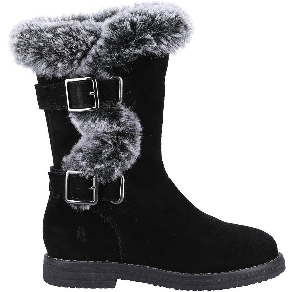 Girls Boots Black Hush Puppies Mini Megan Boot