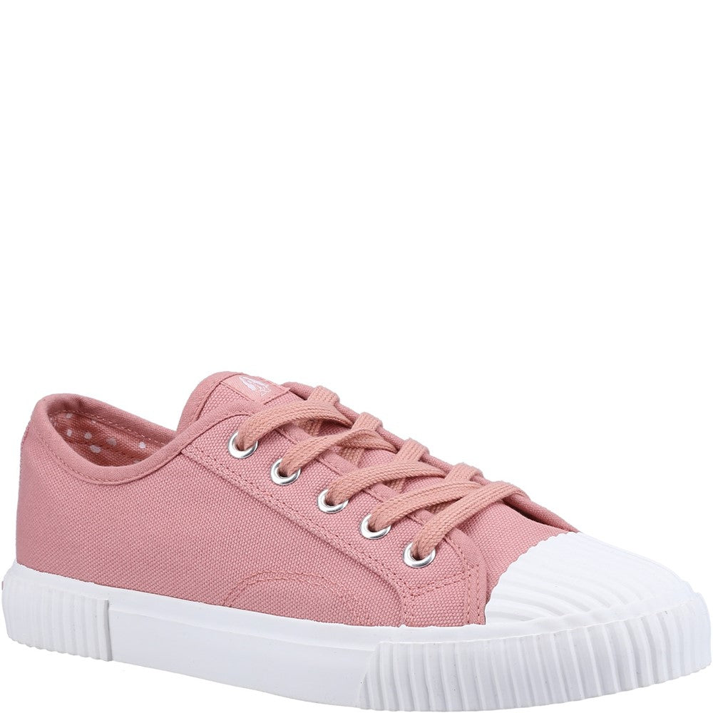 Ladies Sports Pink Hush Puppies Brooke Canvas Trainer