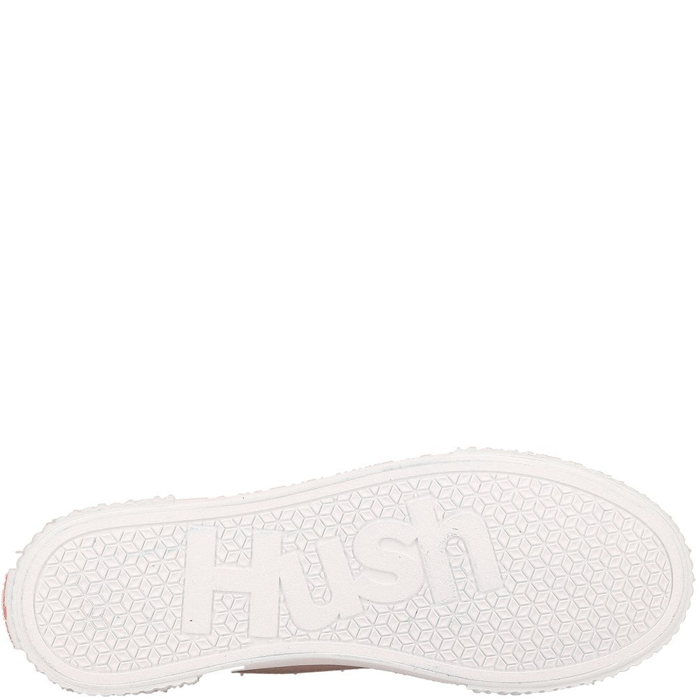 Ladies Sports Pink Hush Puppies Brooke Canvas Trainer
