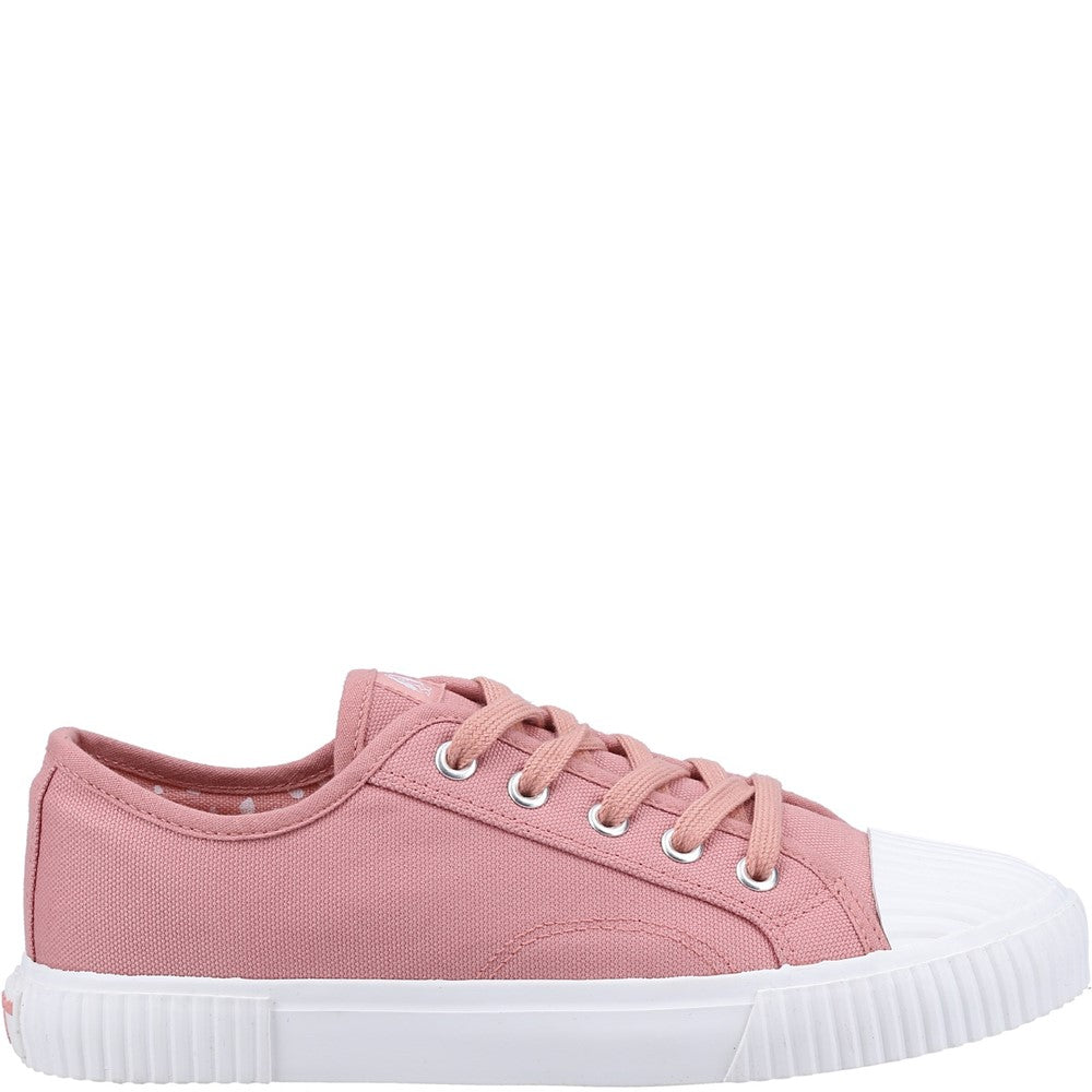 Ladies Sports Pink Hush Puppies Brooke Canvas Trainer