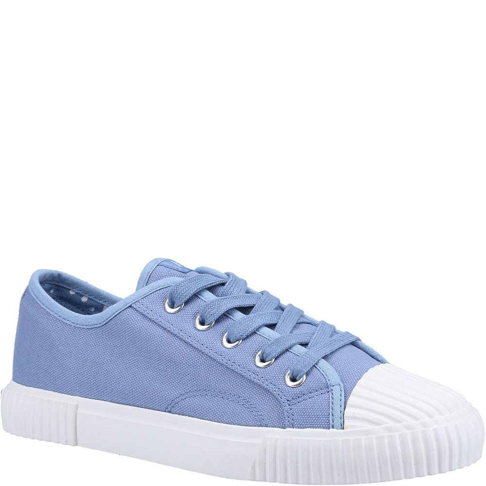 Ladies Sports Blue Hush Puppies Brooke Canvas Trainer