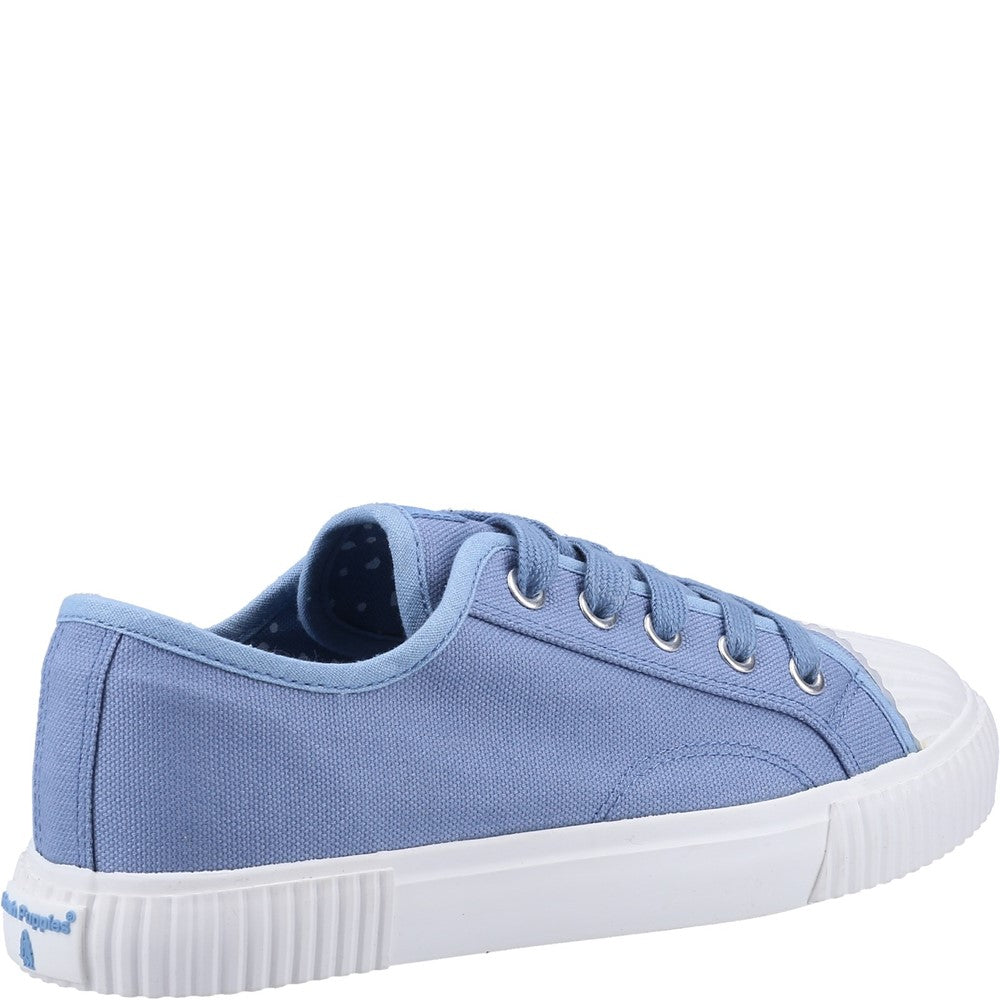 Ladies Sports Blue Hush Puppies Brooke Canvas Trainer