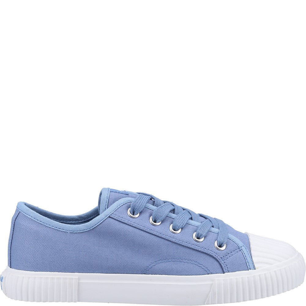 Ladies Sports Blue Hush Puppies Brooke Canvas Trainer