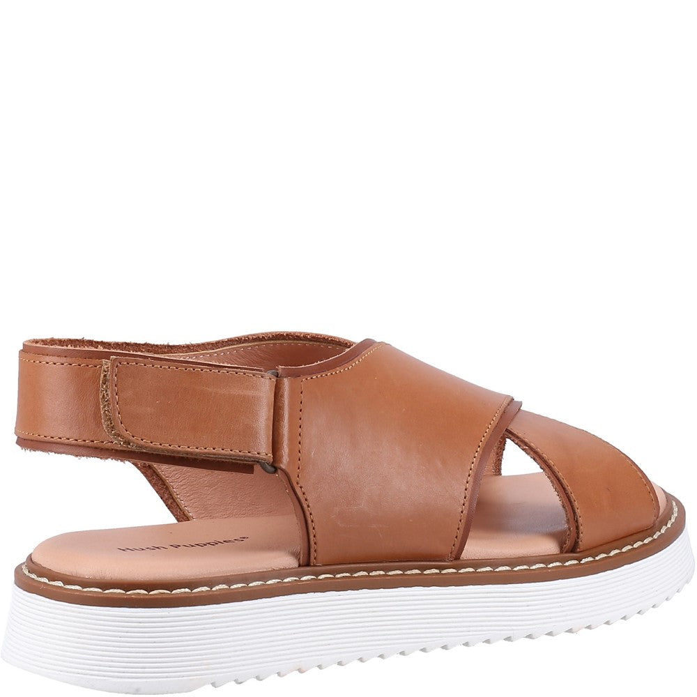 Sandal Ladies Summer Tan Hush Puppies Clarissa Cross Over Sand