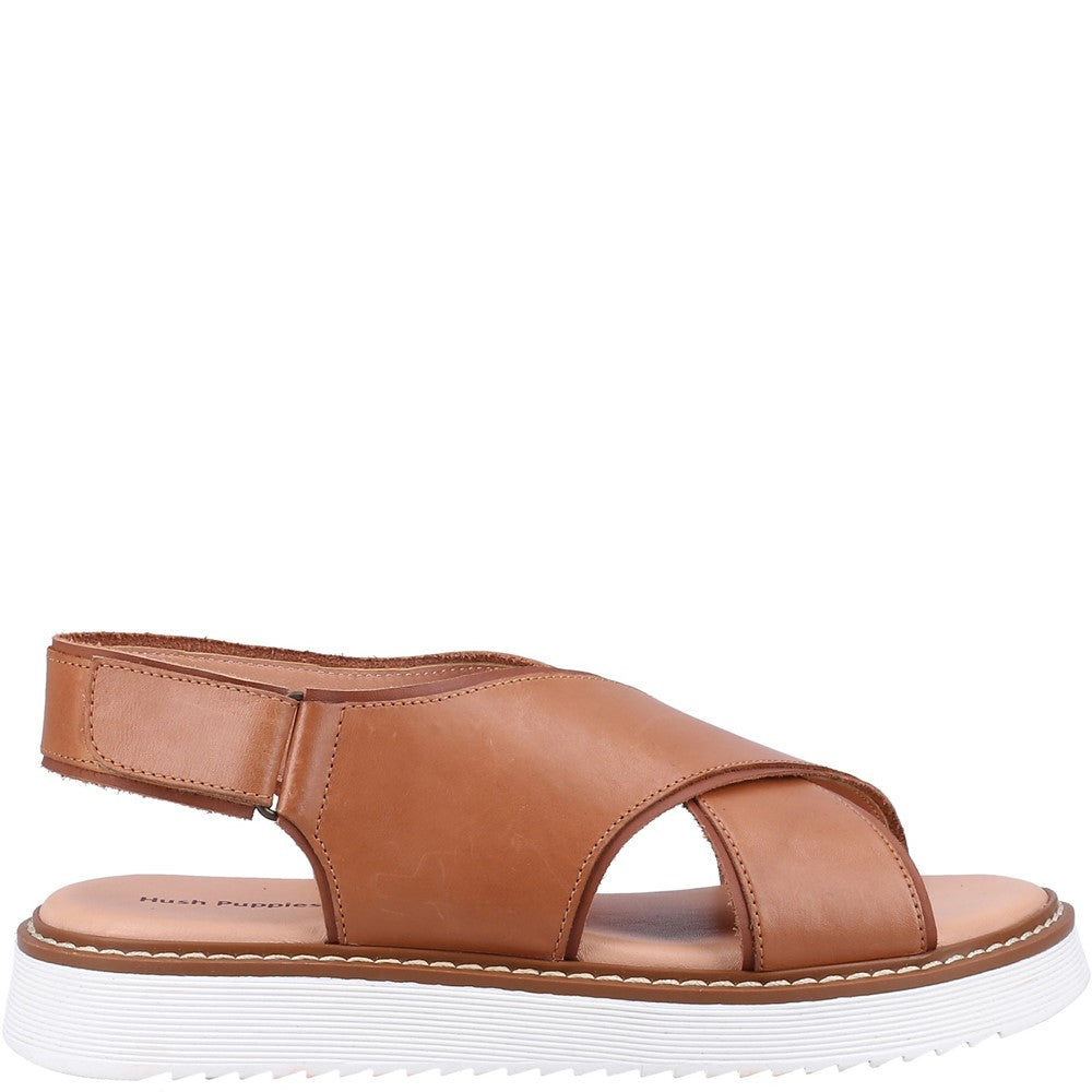 Sandal Ladies Summer Tan Hush Puppies Clarissa Cross Over Sand