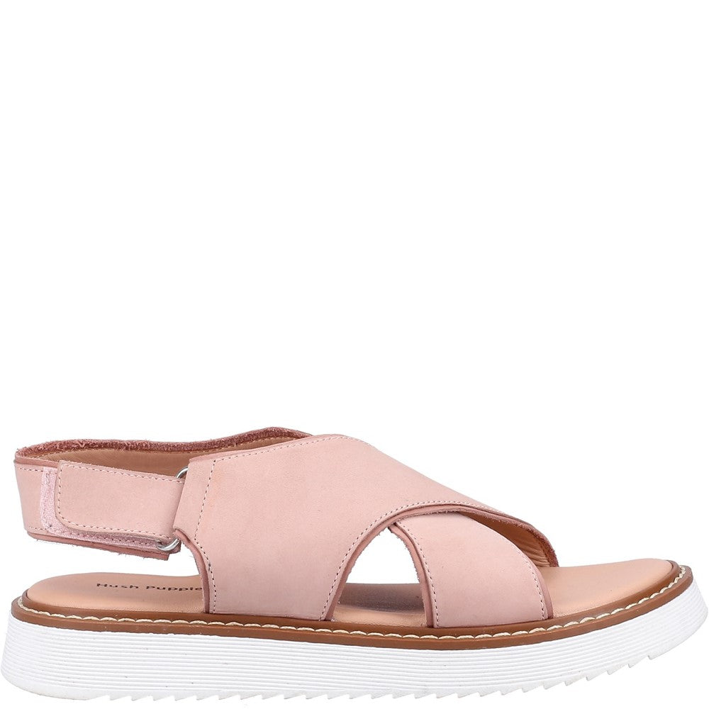 Womens Hush Puppies Light Pink Clarissa Cross Over Sand Hush