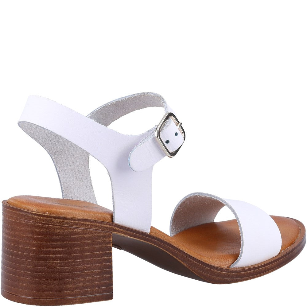 Ladies Heeled Sandals White Hush Puppies Gabby Sandal